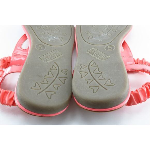 Kenneth Cole Reaction T-Strap Sandals Orange Synthetic Women Sz 5 Medium - Picture 5 of 6